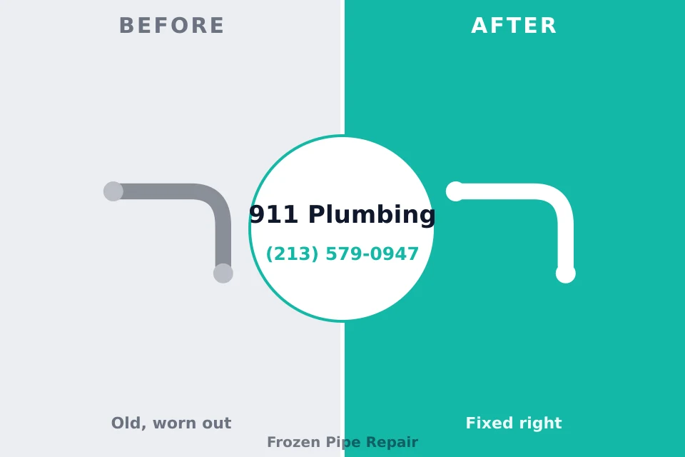 Before and after: plumbing repair Crossville, TN